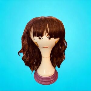Stunning Auburn Red Head Wavy Bob Hair Realistic Wig‼️❤️